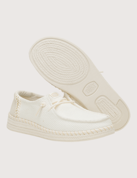 Hey Dude Espadrilles Femme Wendy en Toile Blanc - 3