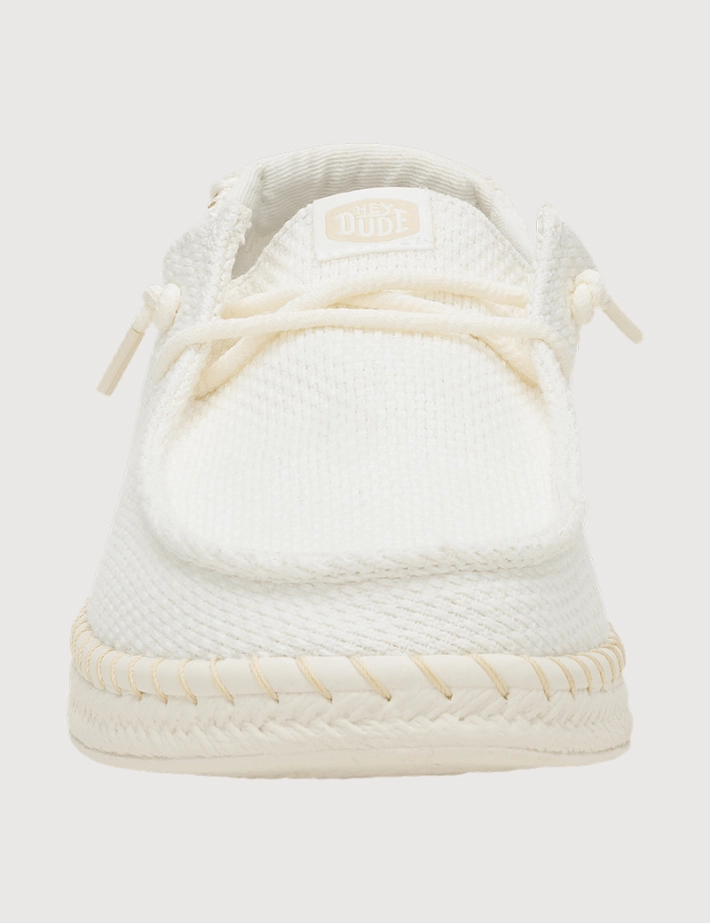 Hey Dude Espadrilles Femme Wendy en Toile Blanc - 5