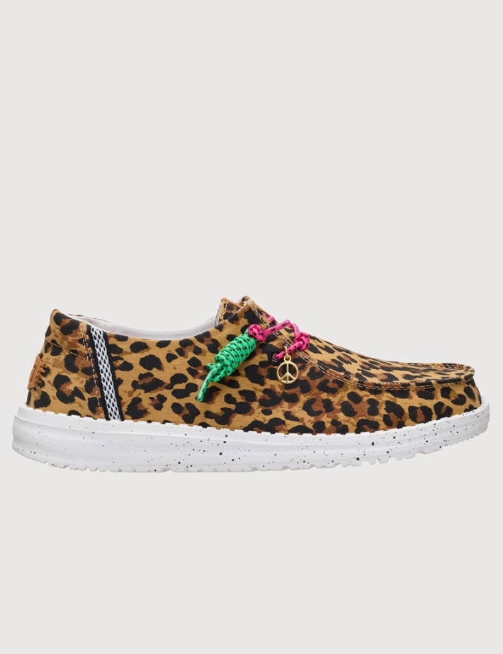 Hey Dude Chaussures Femme Wendy  Getaway en Toile Léopard
