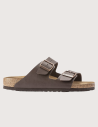 Birkenstock Sandales Arizona Birko Flor Double Bride Marron Foncé Homme