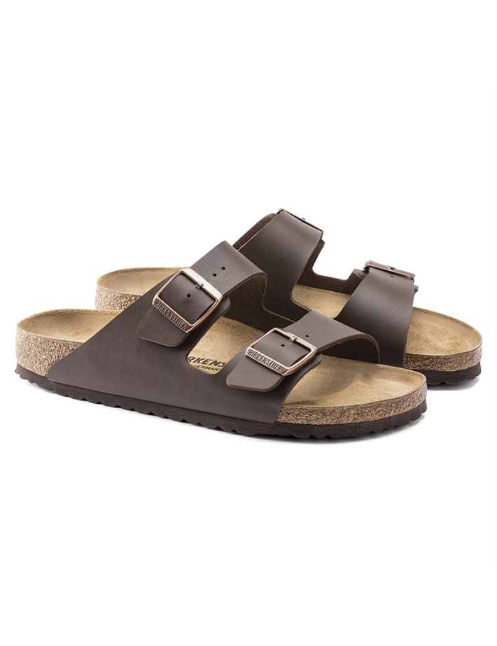 Birkenstock Sandales Arizona Birko Flor Double Bride Marron Foncé Homme - 3