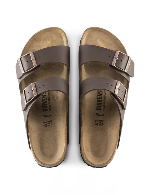 Birkenstock Sandales Arizona Birko Flor Double Bride Marron Foncé Homme - 7