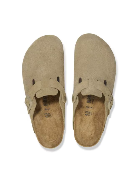 Birkenstock Sabots Boston Suède Beige Femme - 4