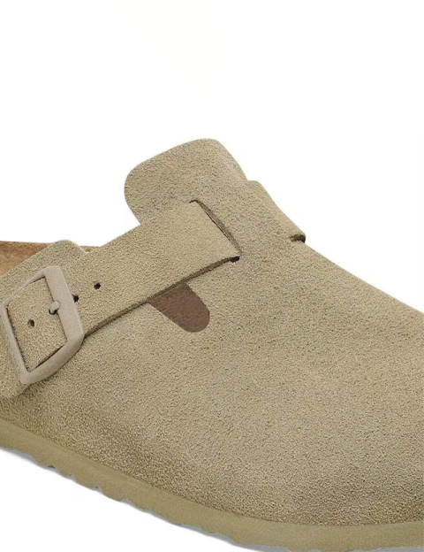 Birkenstock Sabots Boston Suède Beige Femme - 7