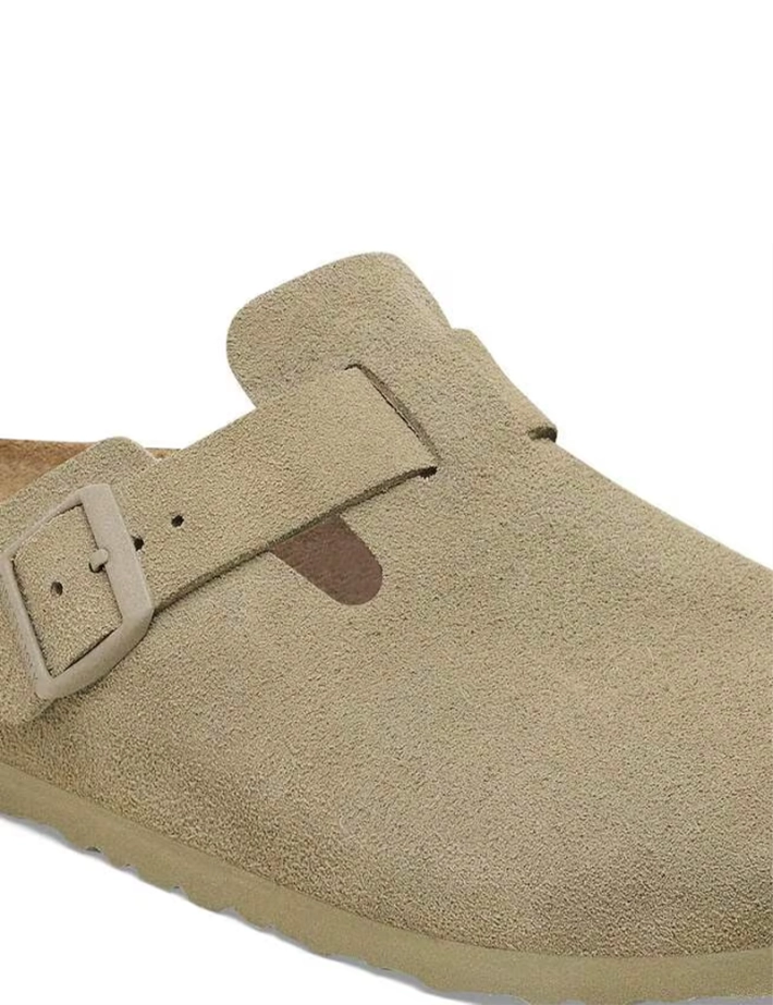Birkenstock Sabots Boston Suède Beige Femme - 7