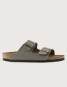 Birkenstock Sandales Arizona Birkibuc Double Bride Anthracite Femme