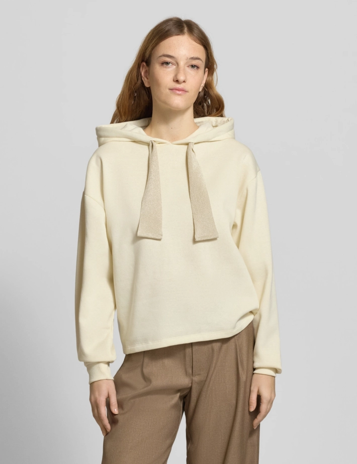 PIECES Sweat Capuche Chilli Glitter Beige - 5
