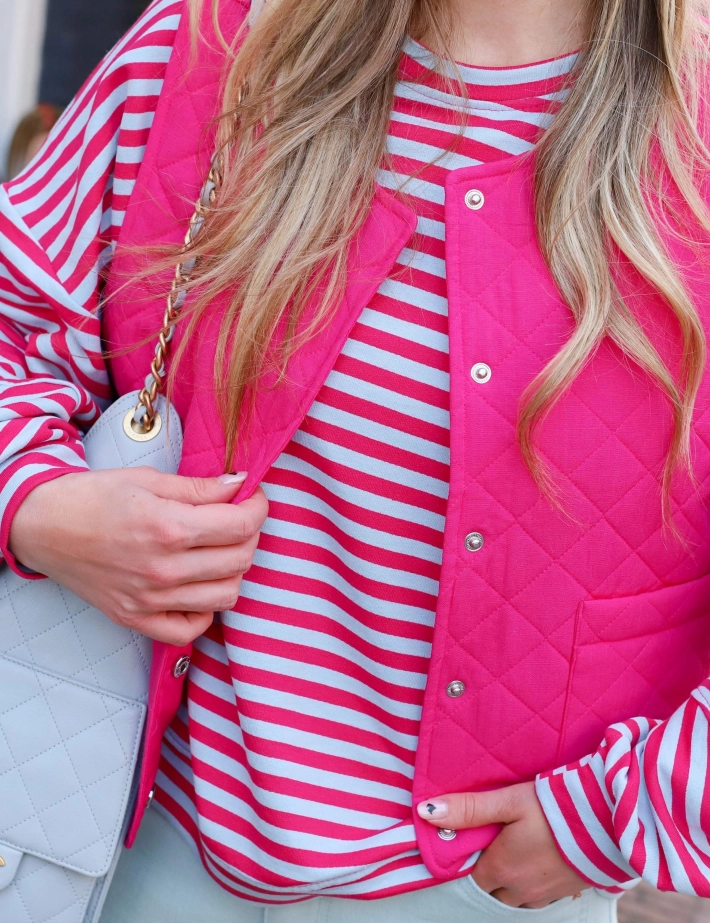 PIECES Gilet Sans Manches Femme Saria Fuchsia - 5