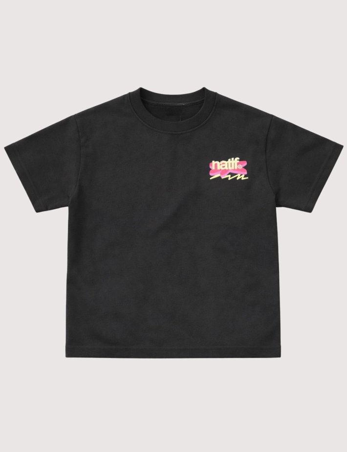 Natif T-Shirt Unisexe Loose Good Vibes Art Noir - 2
