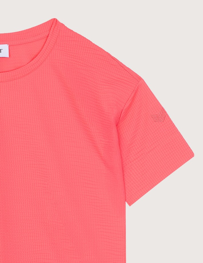 HBT Summer Chic Waffle | Lilou Top Corail - 2