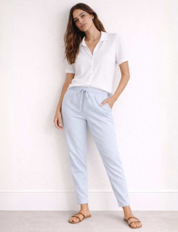 HBT Summer Chic Waffle | Chelsea Pantalon Ciel - 2