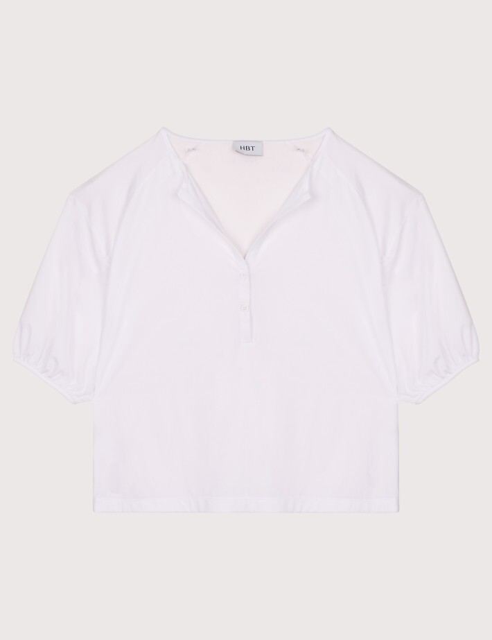 HBT Basics Shiny Silky | Nichols Top Blanc - 2