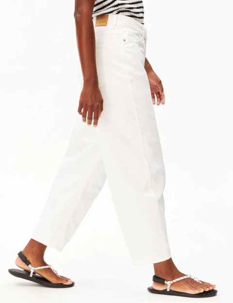 Armed Angels Jean Femme Coupe Ballon Baarly Barrel Blanc - 6