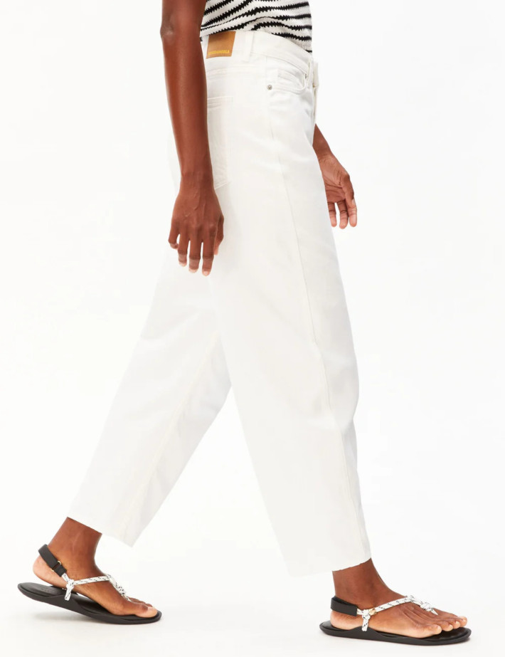 Armed Angels Jean Femme Coupe Ballon Baarly Barrel Blanc - 6
