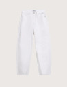 Armed Angels Jean Femme Coupe Ballon Baarly Barrel Blanc