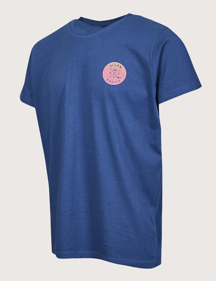 WATTS T-Shirt Homme Manches Courtes Océan Marine Vintage
