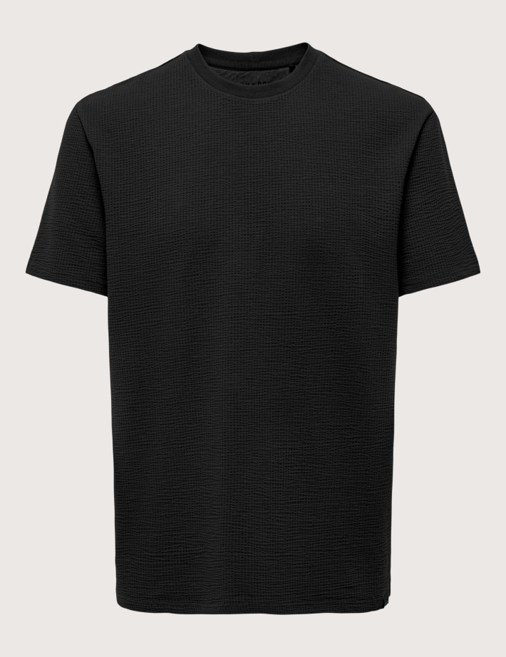 Only & Sons T-Shirt Homme Manches Courtes Kian Life Noir Noos