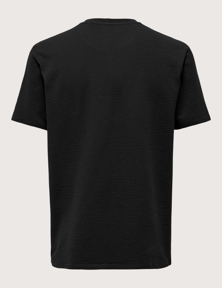 Only & Sons T-Shirt Homme Manches Courtes Kian Life Noir Noos - 2