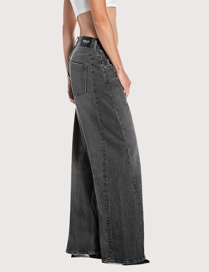 REPLAY Jean Femme Baggy Narja Noir 097 - 3