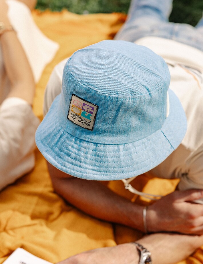 Natif Bob Unisexe Corde Logo Devant Bleu - 3
