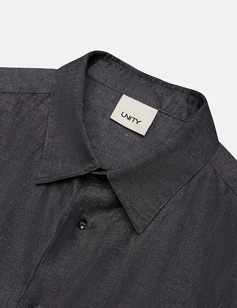 Unity Chemise Homme Manches Courtes Arrow Lin Bleu Jean - 3