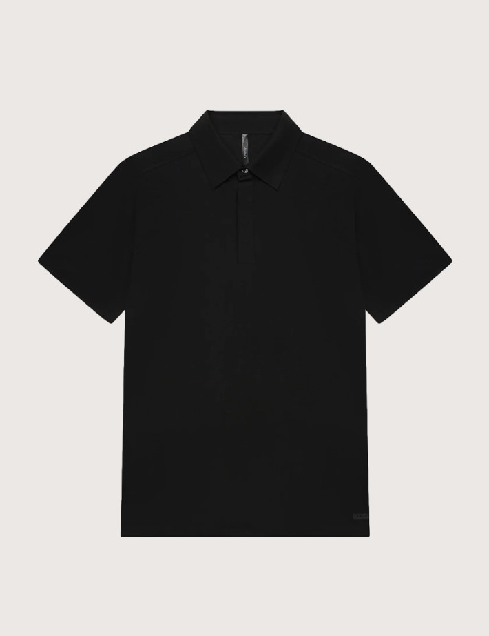 Unity Polo Homme Manches Courtes Wish Crêpe Noir