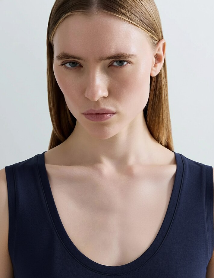 REPLAY Top Femme Slim Marine 500 - 2