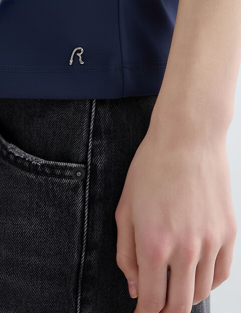 REPLAY Top Femme Slim Marine 500 - 4