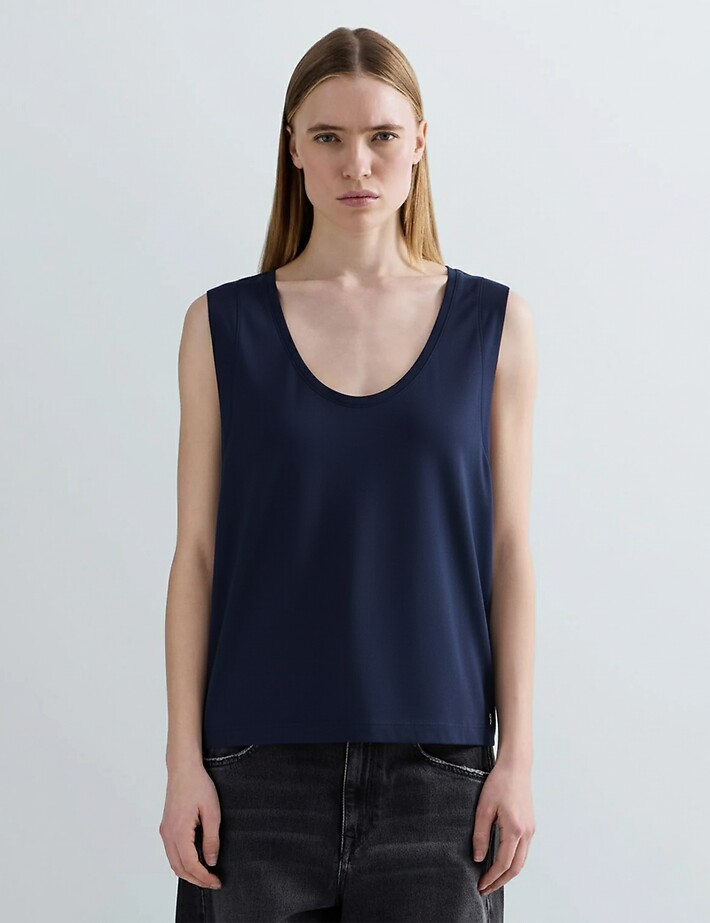 REPLAY Top Femme Slim Marine 500 - 5
