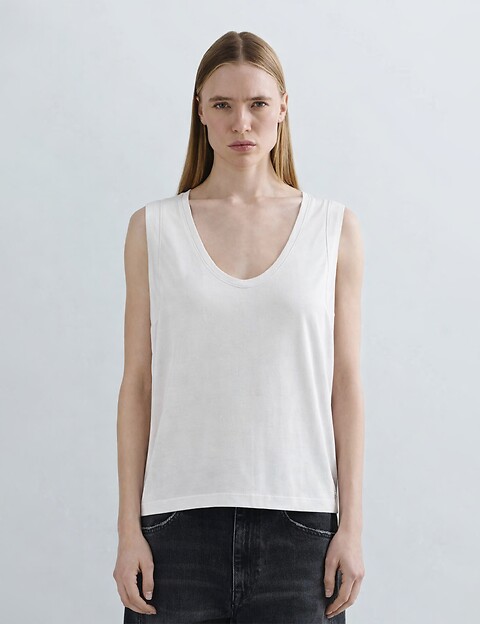 REPLAY Top Femme Slim Blanc 011