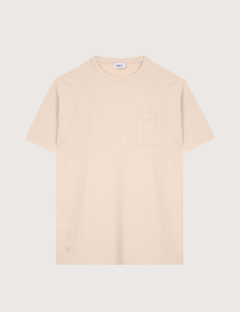 HBT Summer Chic Pique Wave | Twist T-Shirt Ecru Homme
