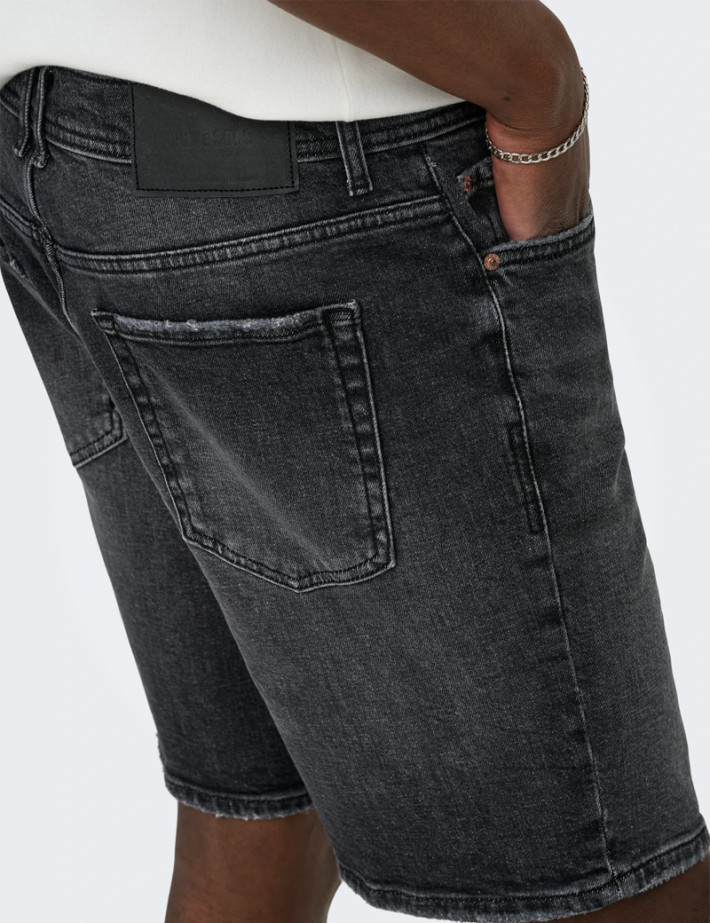 Only & Sons Short Homme Edge en Jean Bleu Brut Noos - 4