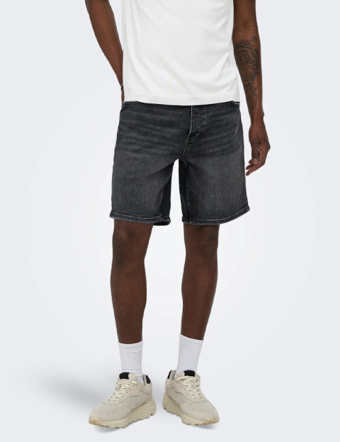 Only & Sons Short Homme Edge en Jean Bleu Brut Noos - 5