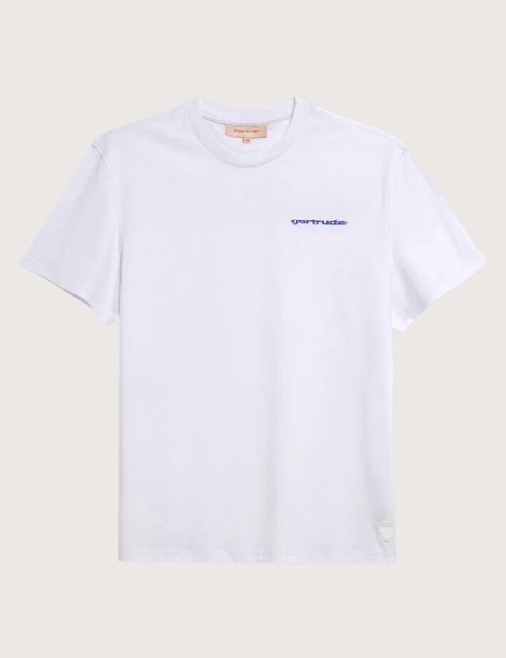 GERTRUDE T-Shirt Mixte Manches Courtes Leonce Shine Blanc