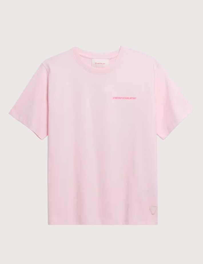 GERTRUDE T-Shirt Mixte Manches Courtes Leonce Geometry Rose