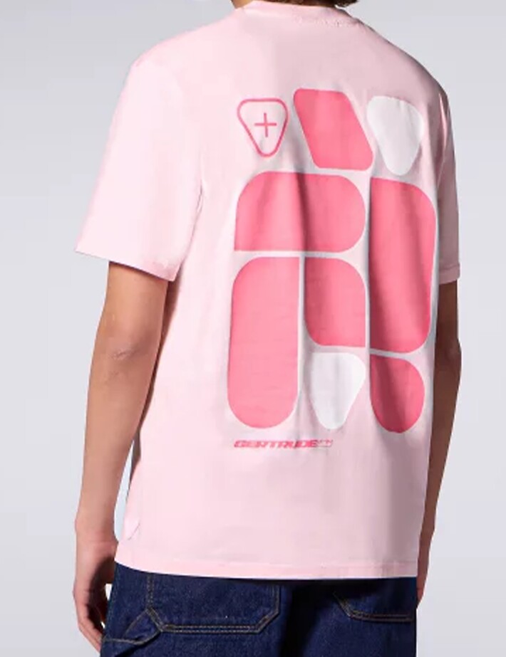 GERTRUDE T-Shirt Mixte Manches Courtes Leonce Geometry Rose - 5