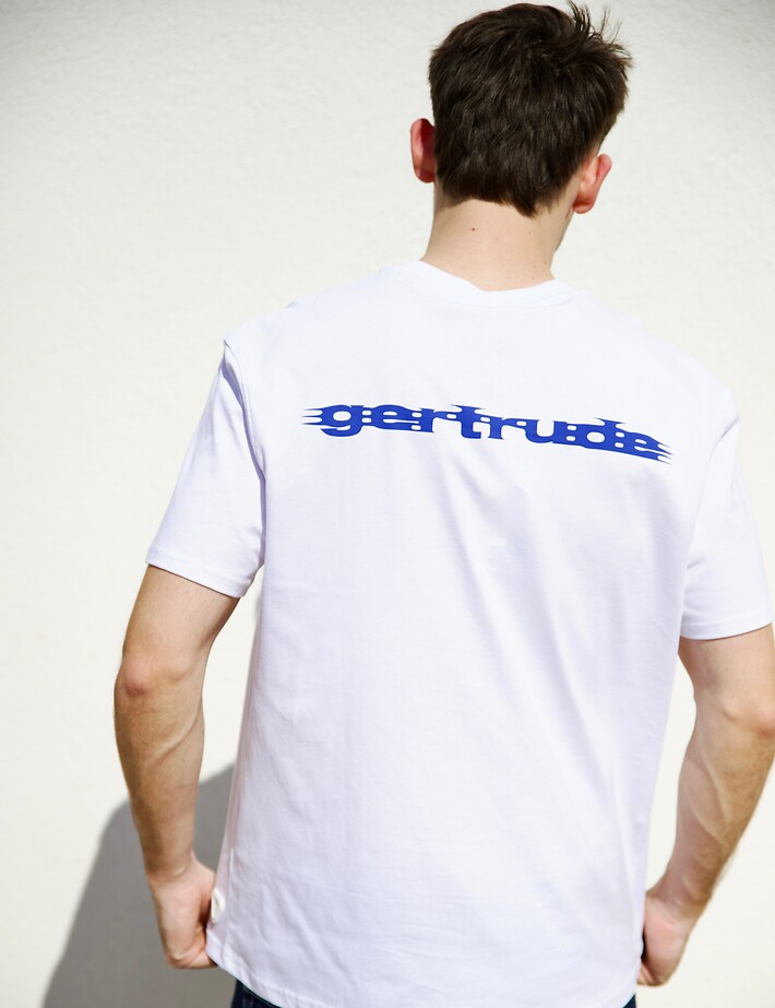 GERTRUDE T-Shirt Mixte Manches Courtes Leonce Shine Blanc - 2