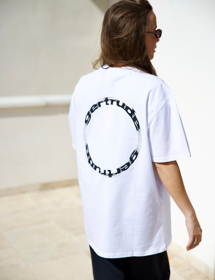 GERTRUDE T-Shirt Mixte Manches Courtes Leonce Cypher Blanc - 2