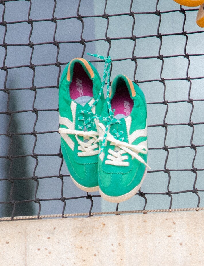 Maripé Baskets Femme Double Bande Vert - 6