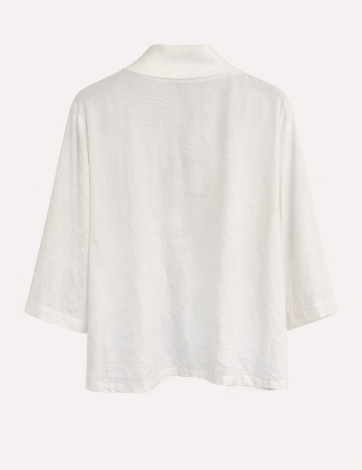 ZEN Blouse Femme Manches 3/4 Blanc - 2