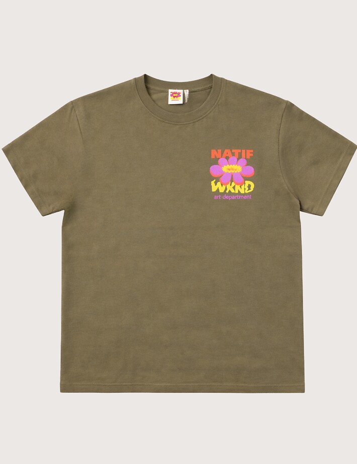 Natif T-Shirt Unisexe Wild Flower Marron