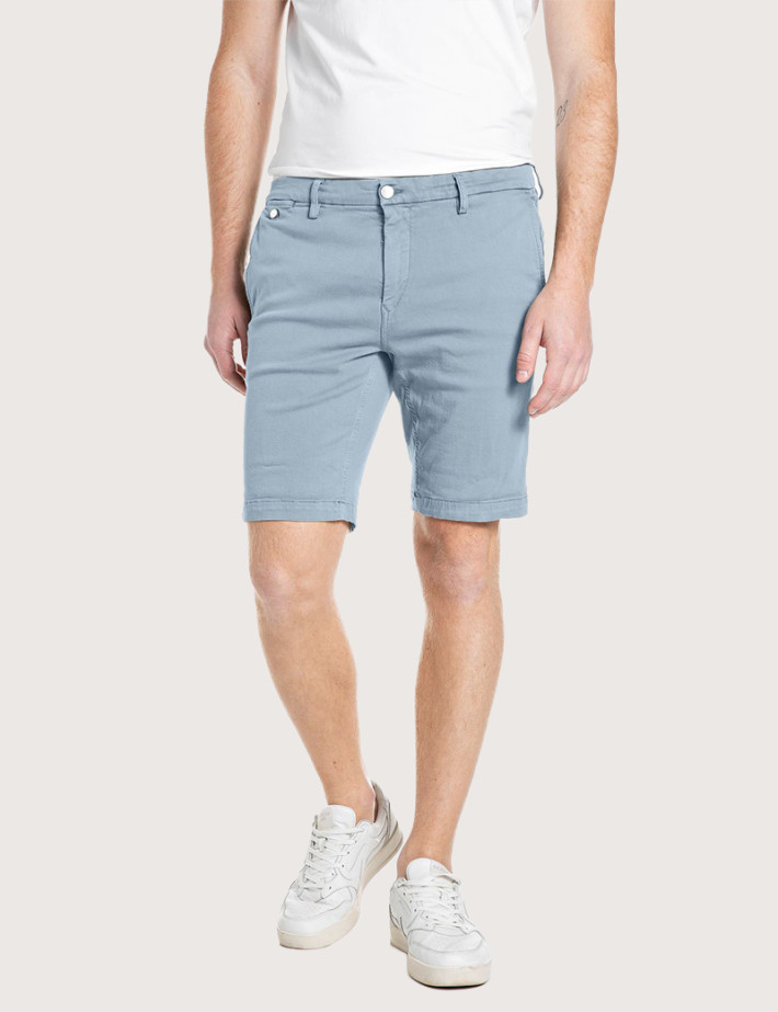 REPLAY Short Homme Benni Regular Bleu Ciel 211