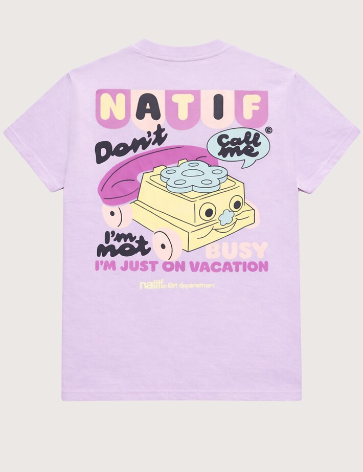 Natif T-Shirt Unisexe Just On Vacation Violet - 2