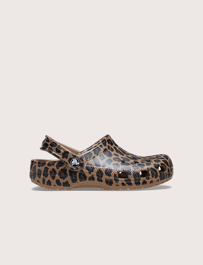 Crocs Sabots Unisex Classic Clog Animal Léopard Enfant