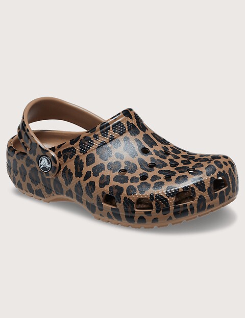 Crocs Sabots Unisex Classic Clog Animal Léopard Enfant - 5