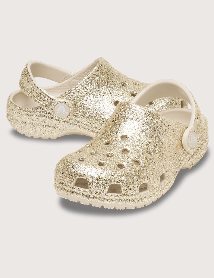 Crocs Sabots Classic Chunky Glitter Doré - 2