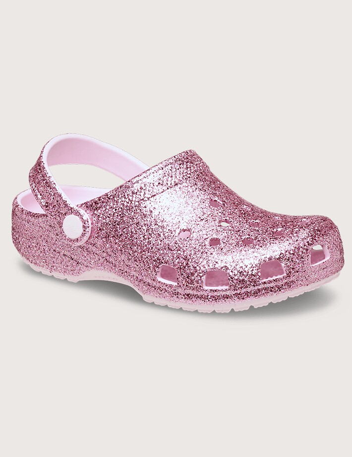 Crocs Sabots Classic Chunky Glitter Rose - 5