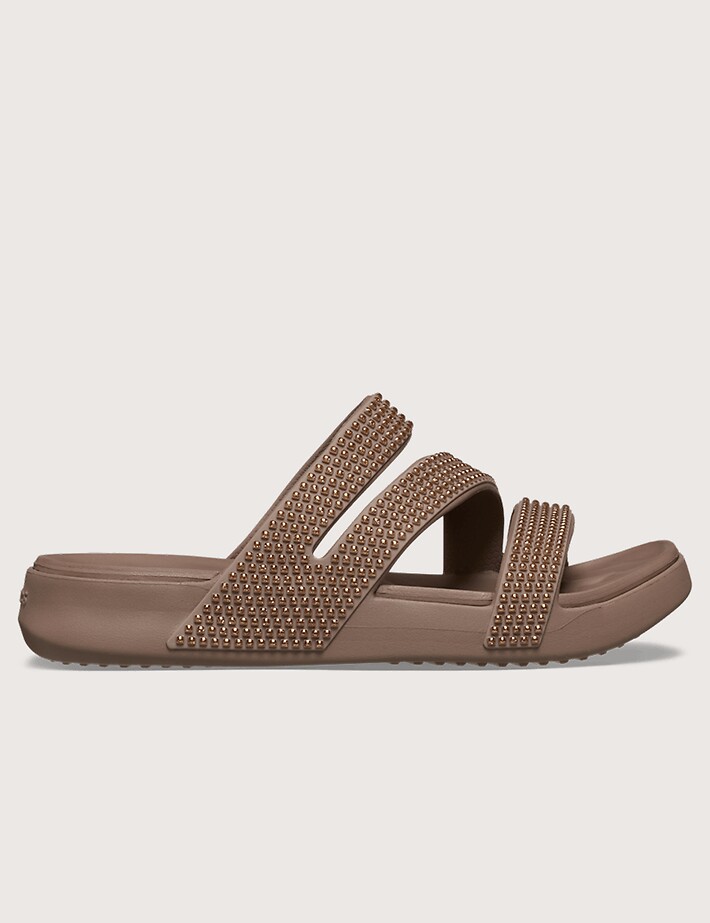 Crocs Sandales Femme Gems Strappy Beige