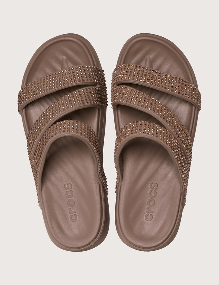 Crocs Sandales Femme Gems Strappy Beige - 4