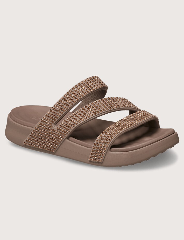 Crocs Sandales Femme Gems Strappy Beige - 6